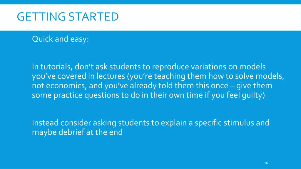getting started