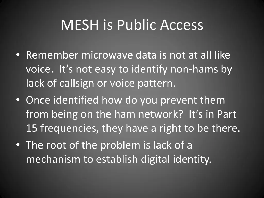 mesh is public access
