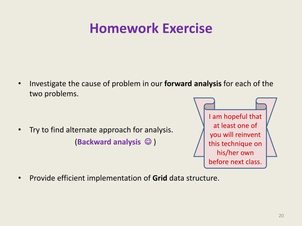 homework exercise