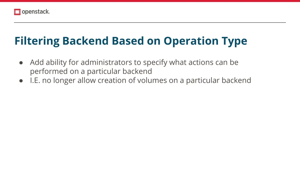 filtering backend based on operation type