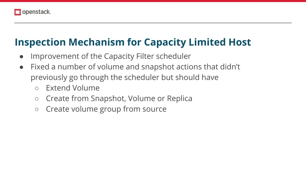 inspection mechanism for capacity limited host