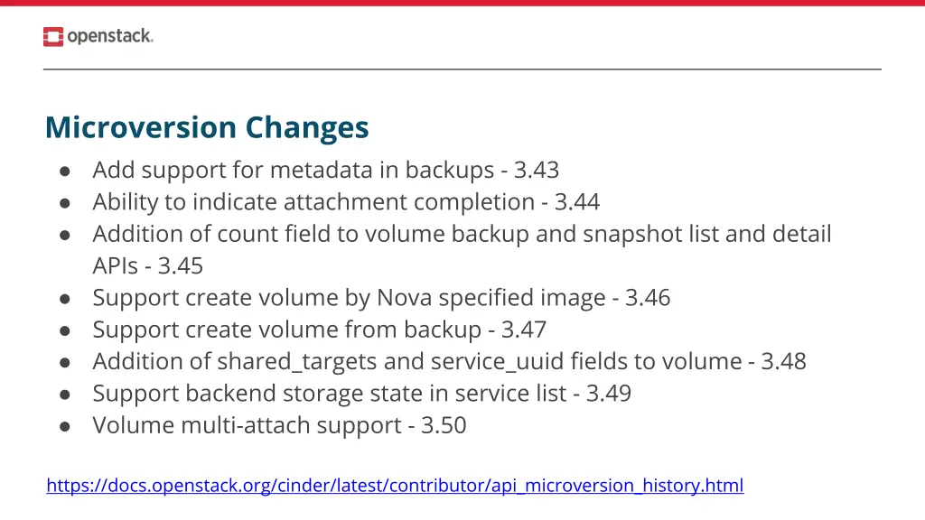 microversion changes add support for metadata