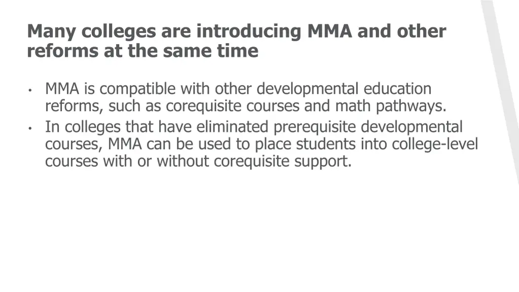 many colleges are introducing mma and other