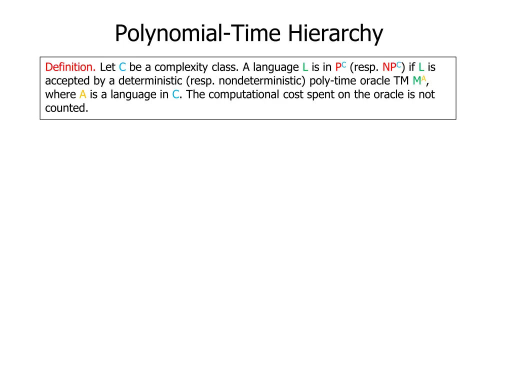 polynomial time hierarchy 1