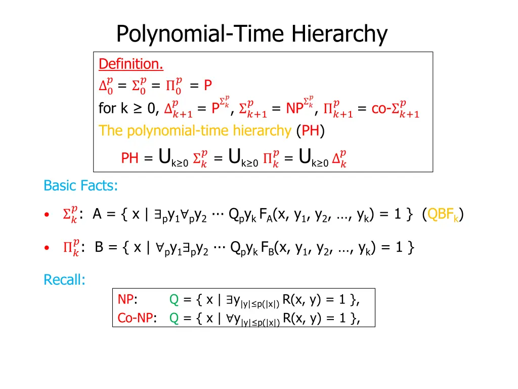 polynomial time hierarchy 13
