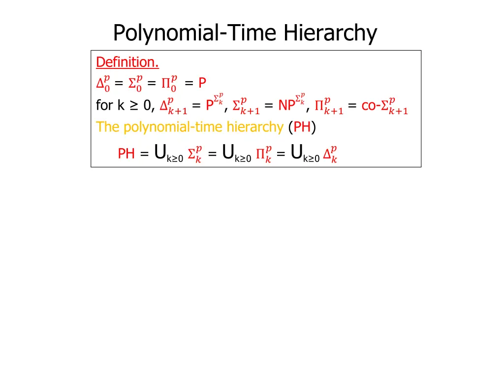 polynomial time hierarchy 4