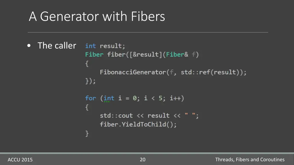 a generator with fibers 1