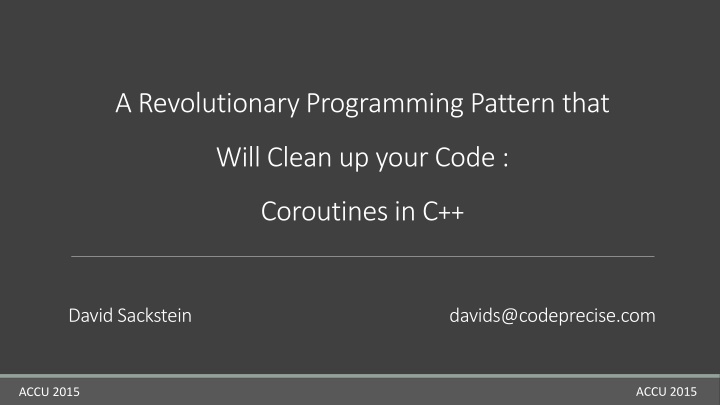 a revolutionary programming pattern that