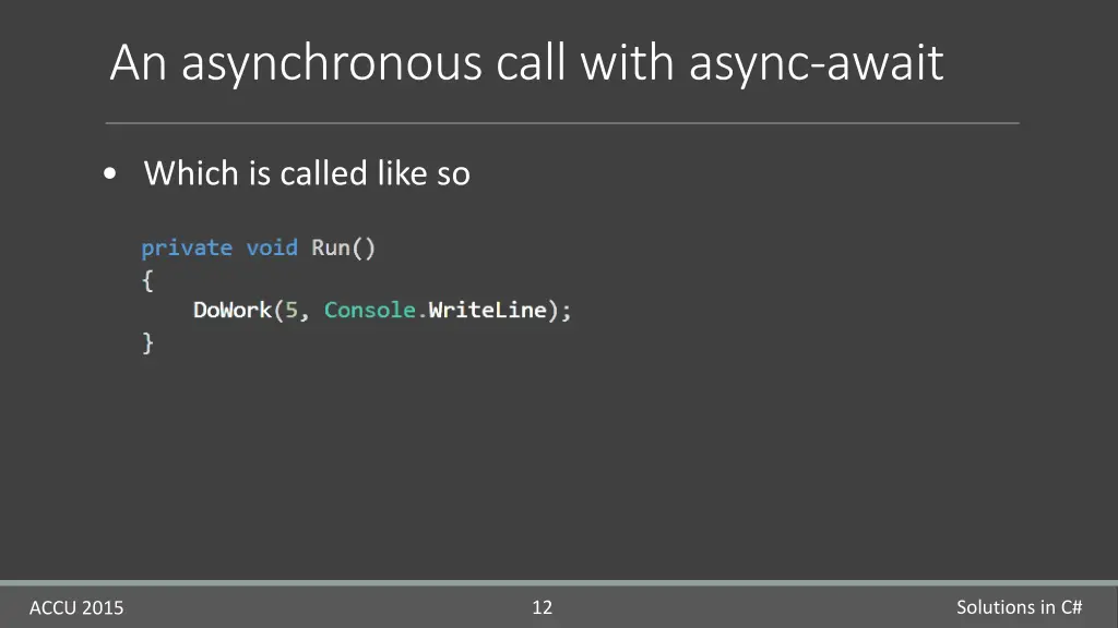 an asynchronous call with async await 1