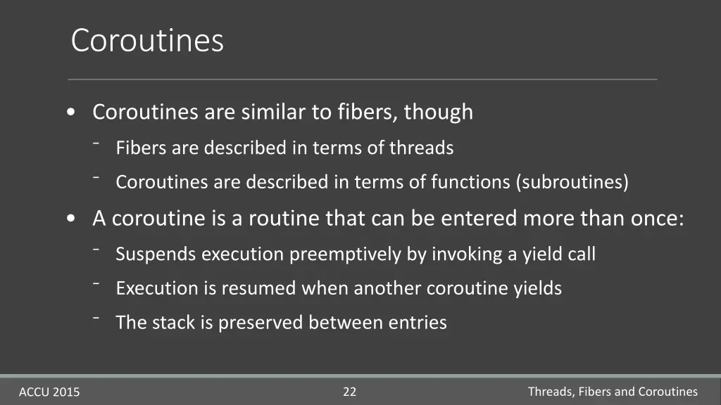 coroutines