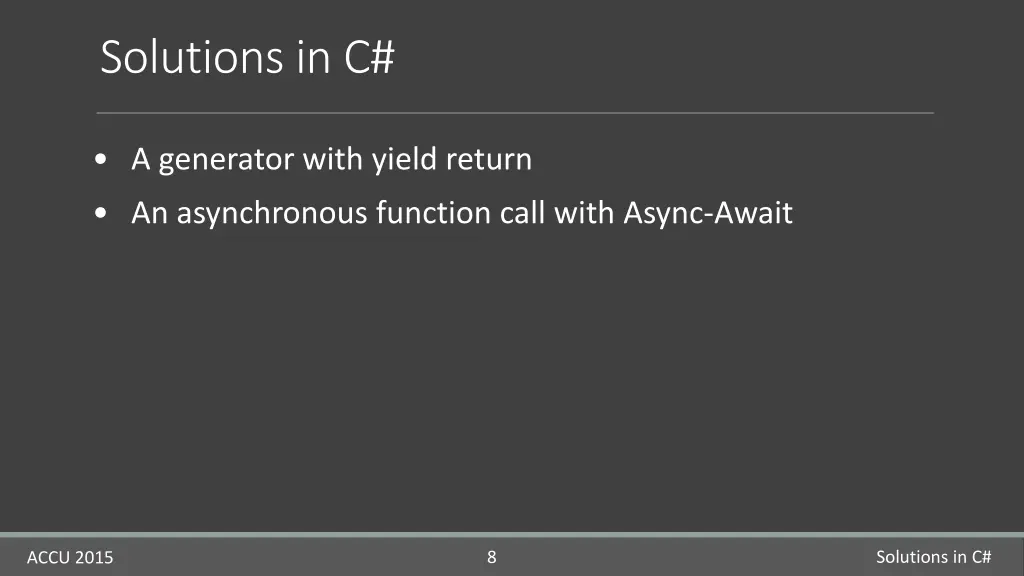solutions in c