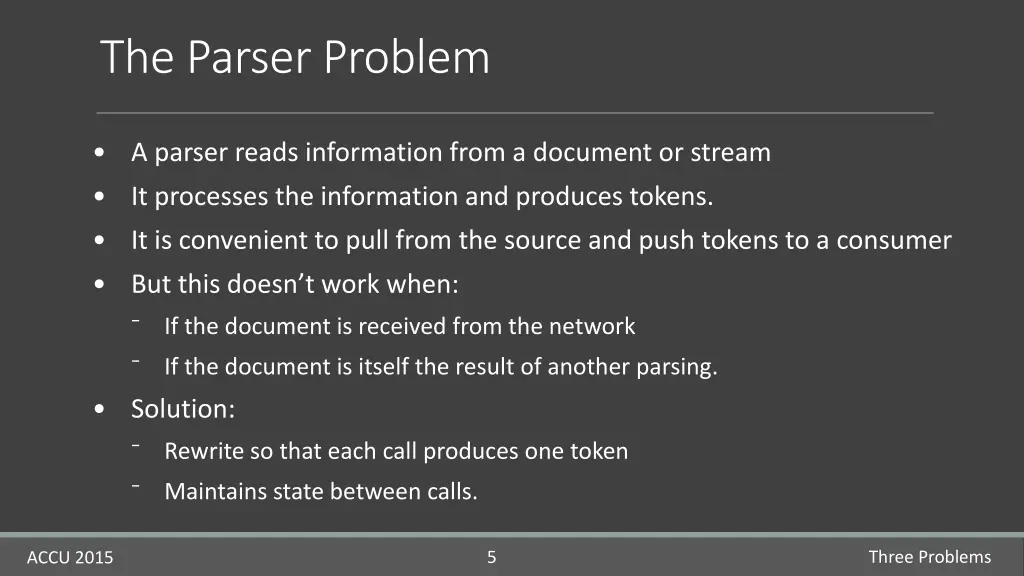 the parser problem