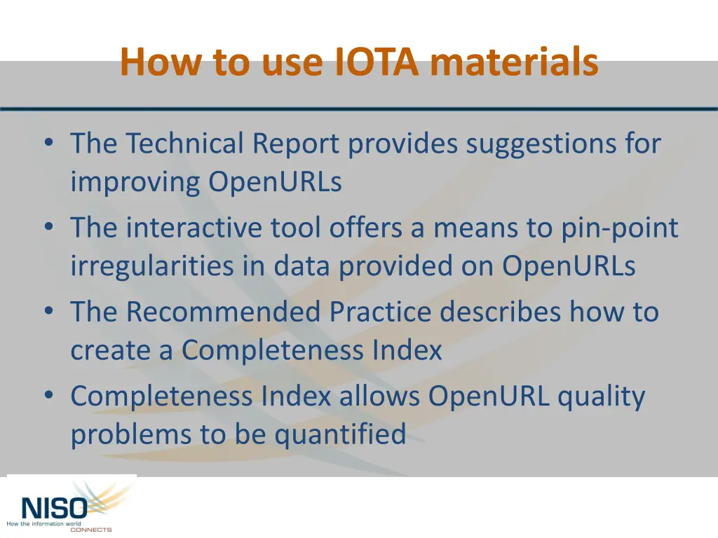 how to use iota materials