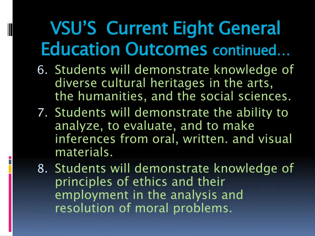 vsu s current eight general education outcomes 2