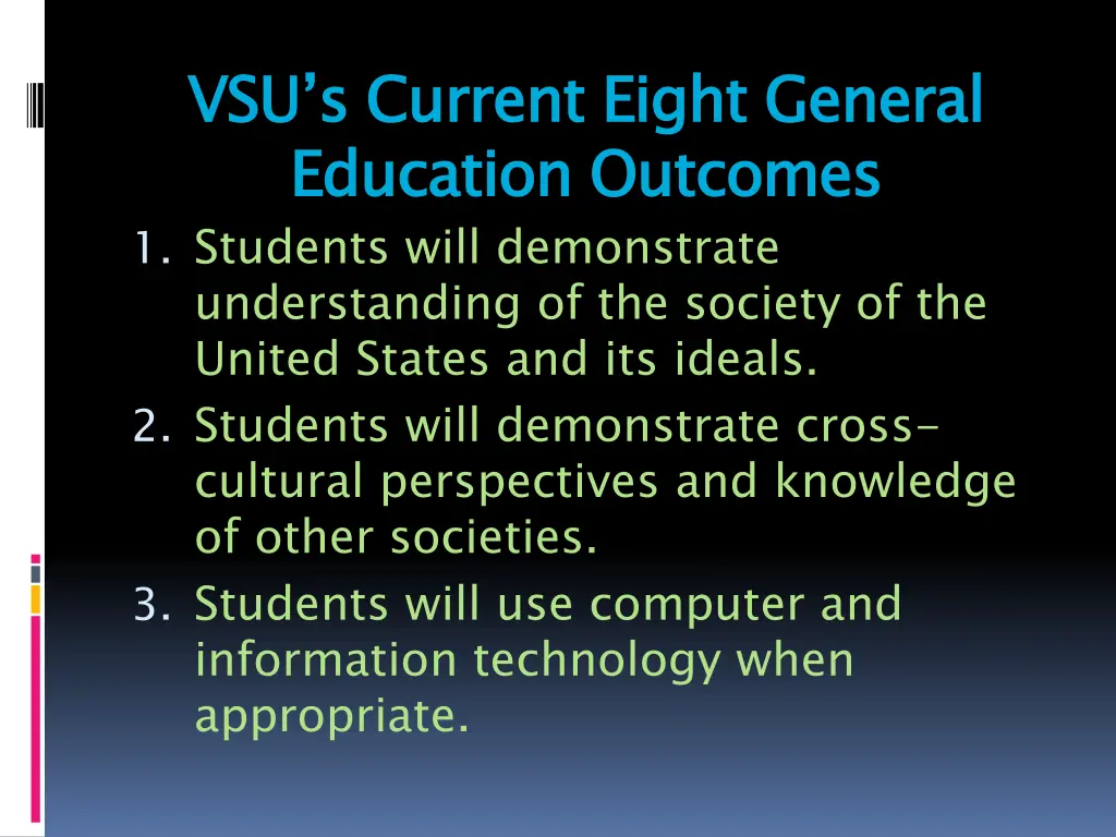 vsu s current eight general education outcomes