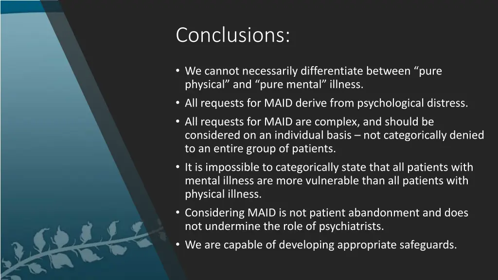 conclusions