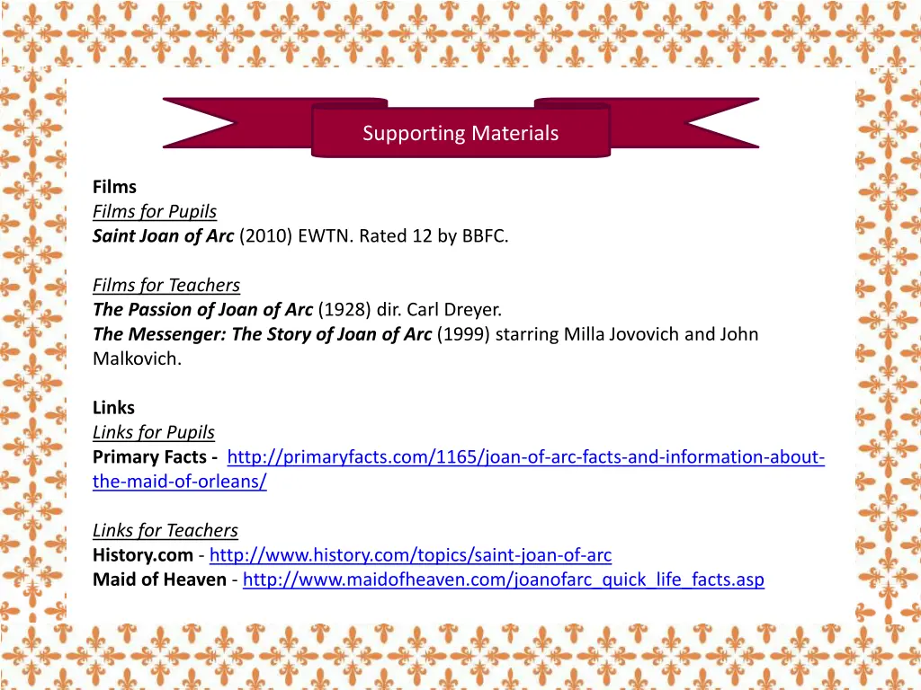 supporting materials 1