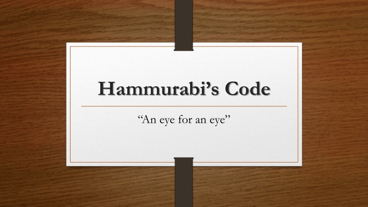 hammurabi s code