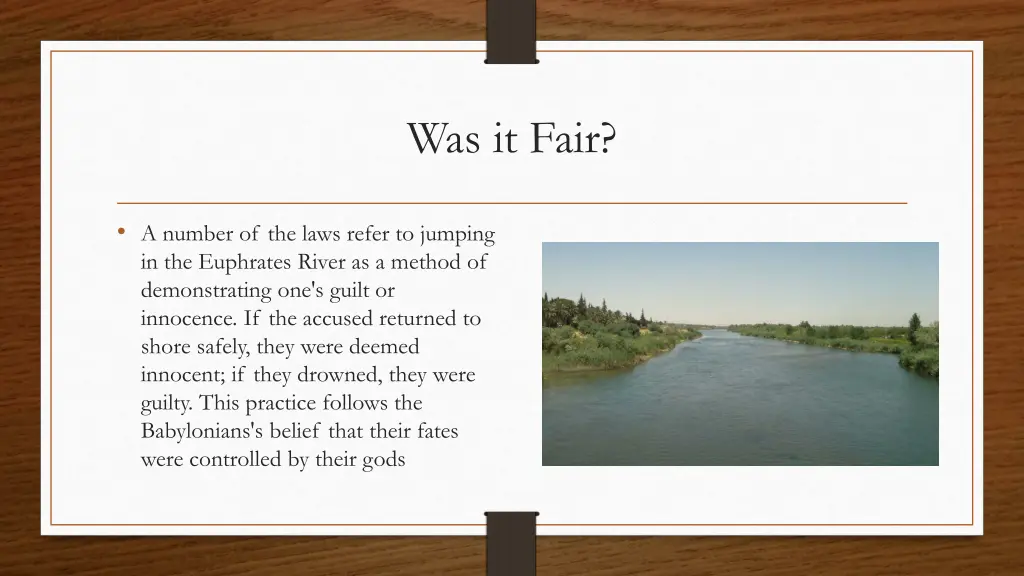 was it fair