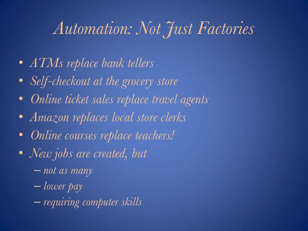 automation not just factories