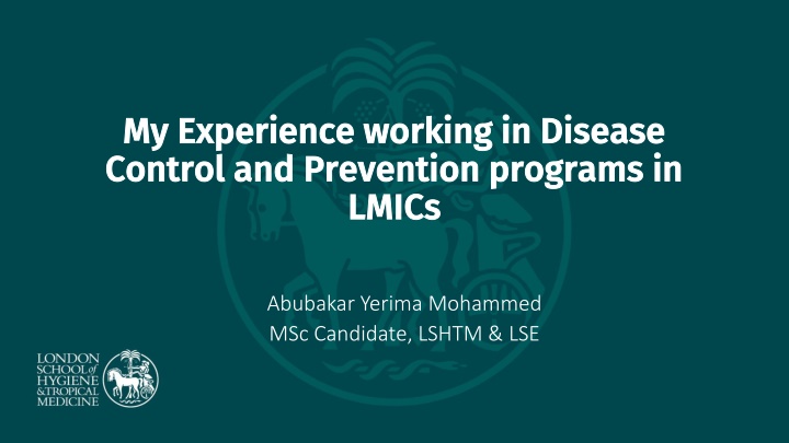 my experience working in disease my experience