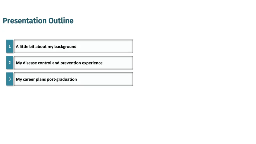 presentation outline presentation outline