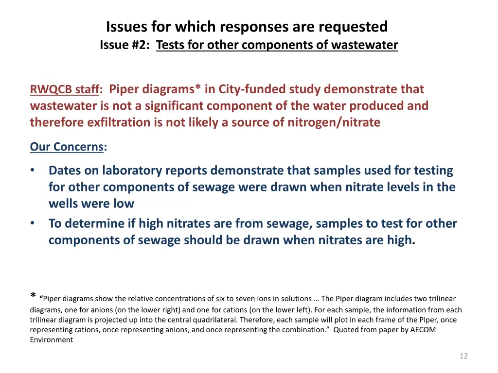 issues for which responses are requested issue 1