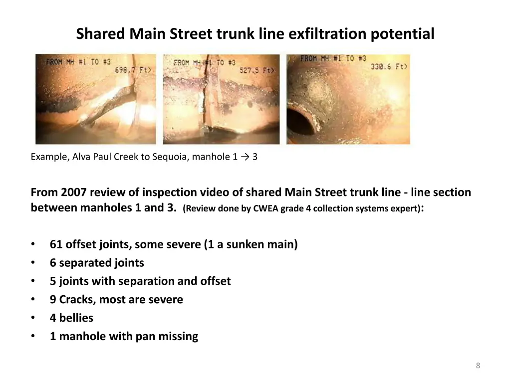shared main street trunk line exfiltration