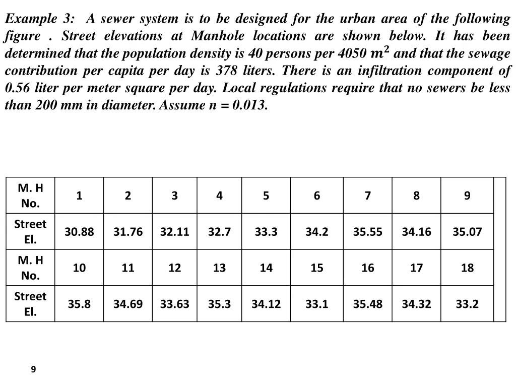 example 3 a sewer system is to be designed