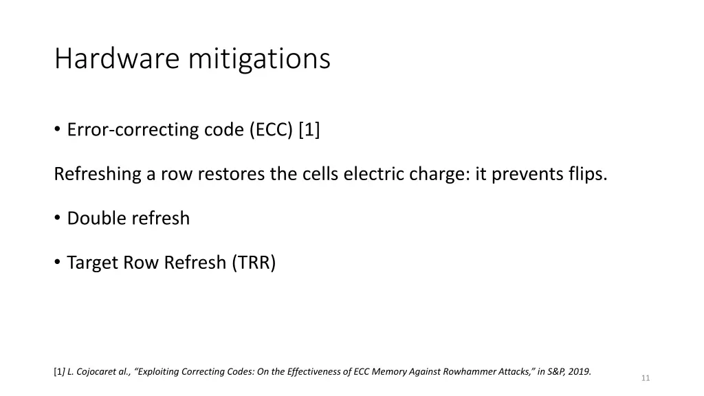hardware mitigations