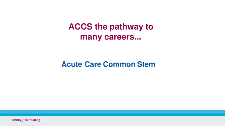 accs the pathway to many careers