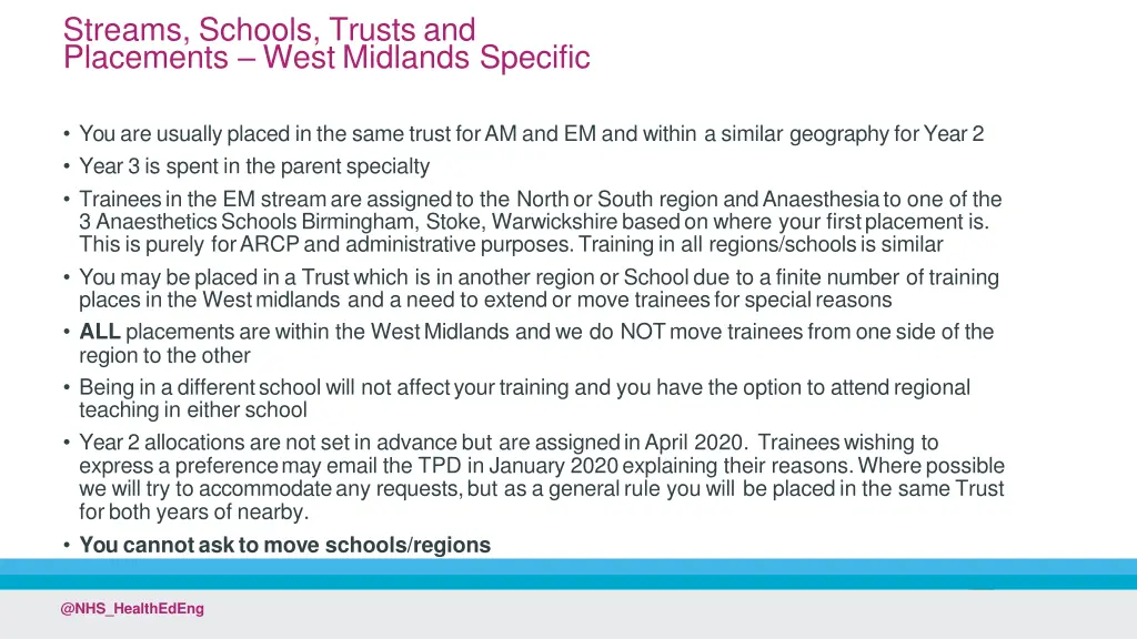 streams schools trusts and placements west