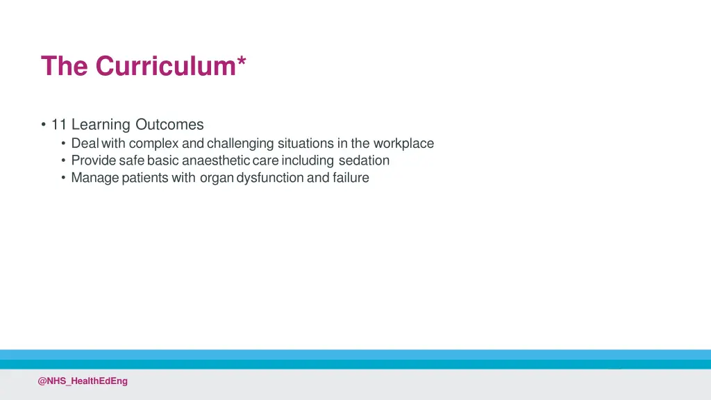 the curriculum 1
