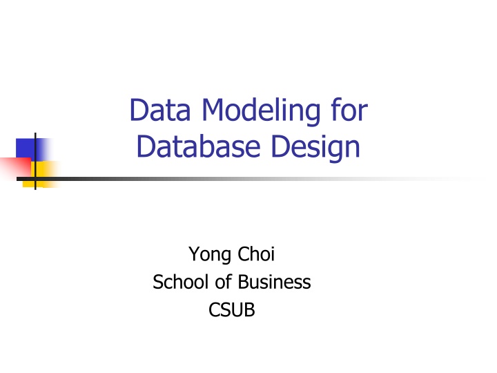 data modeling for database design