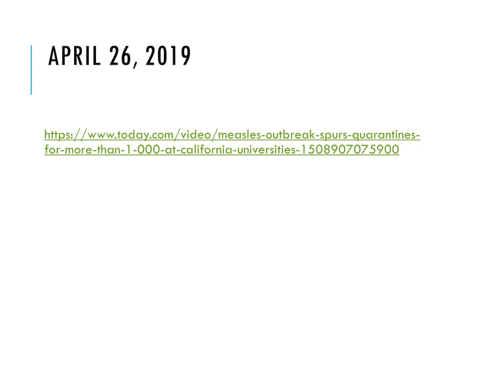 april 26 2019