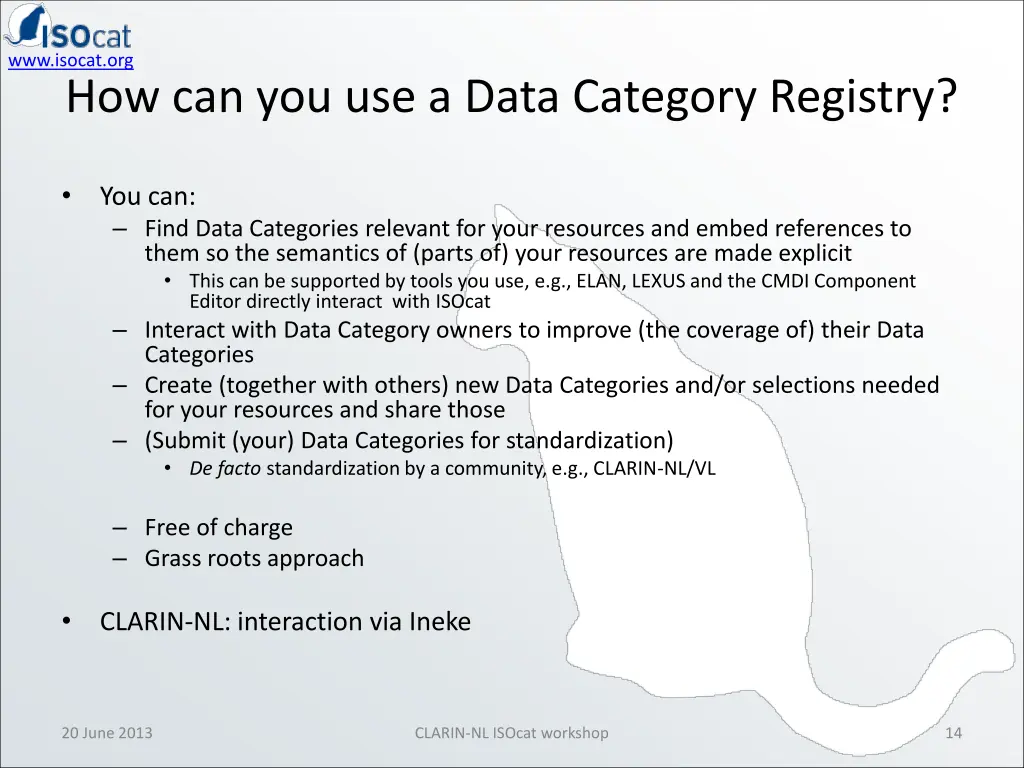 www isocat org how can you use a data category