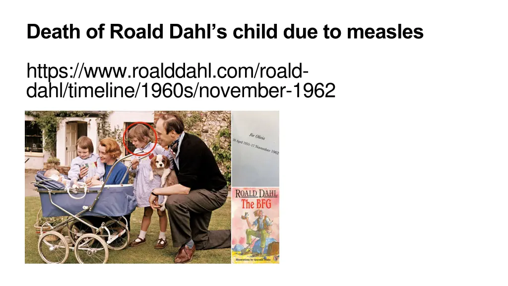 death of roald dahl s child due to measles
