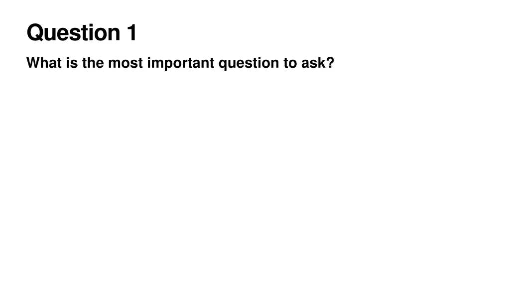 question 1
