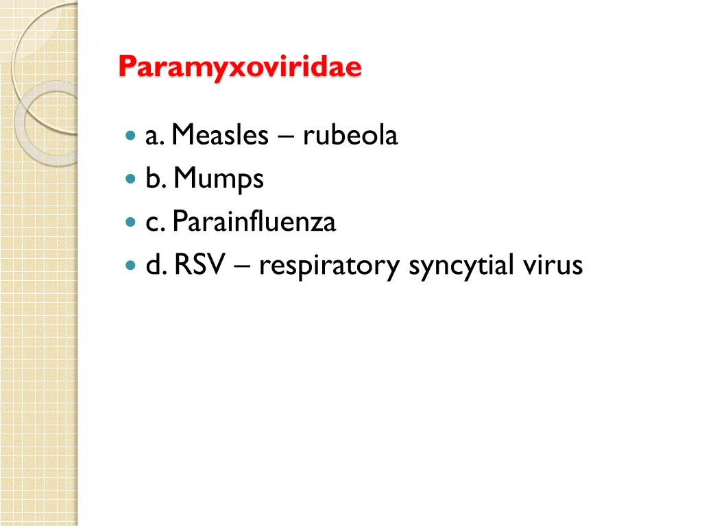 paramyxoviridae