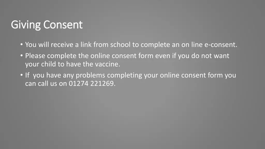 giving consent giving consent