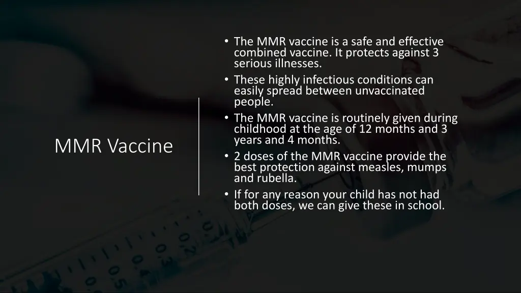 the mmr vaccine is a safe and effective combined