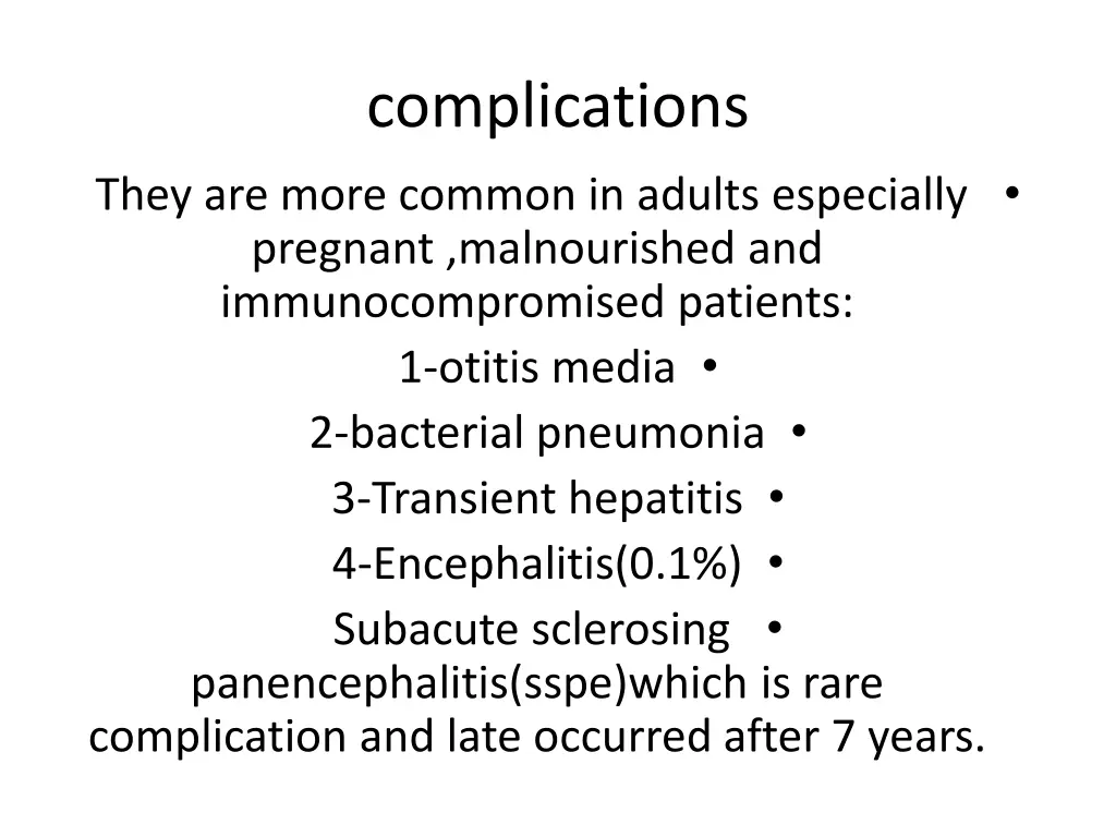complications