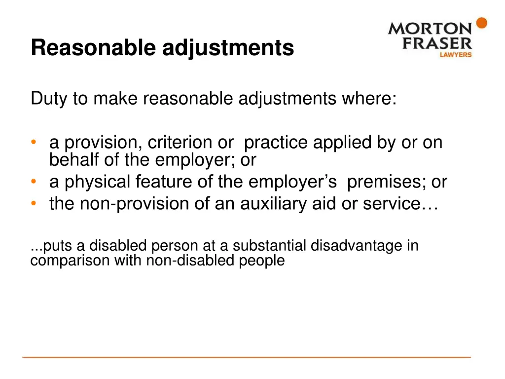 reasonable adjustments