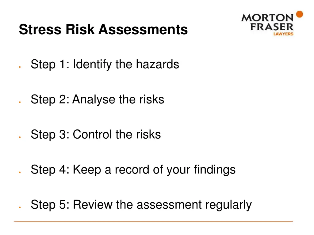 stress risk assessments