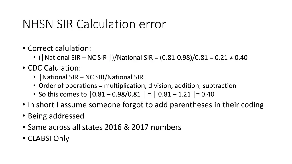 nhsn sir calculation error 1