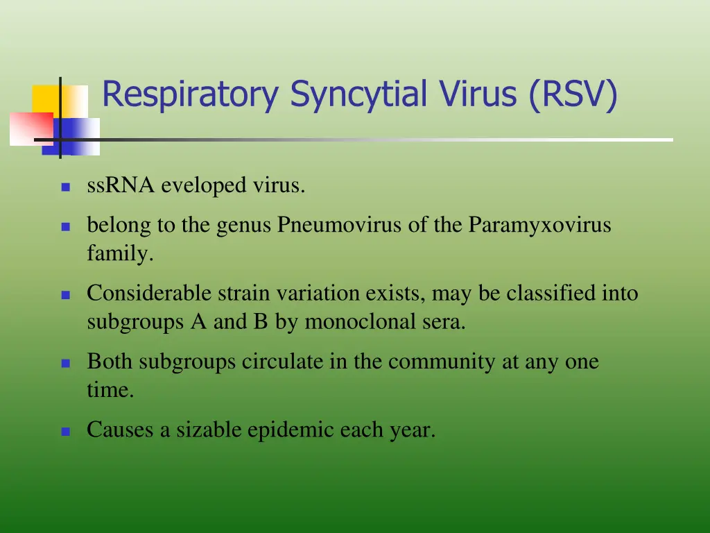 respiratory syncytial virus rsv