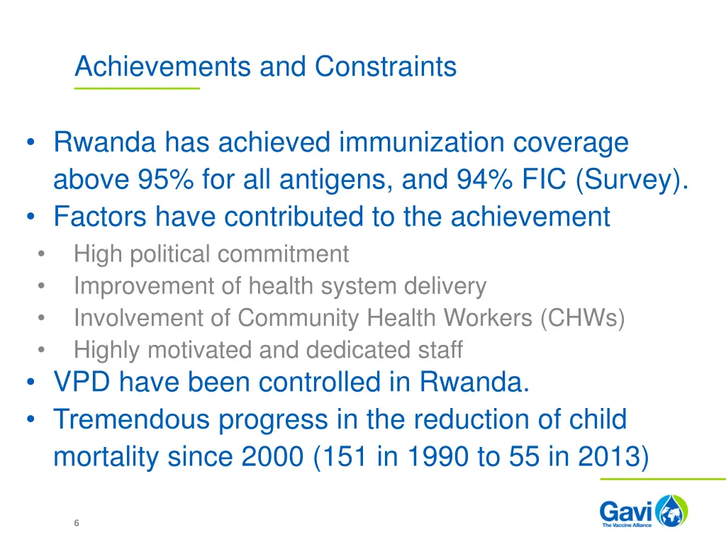 achievements and constraints