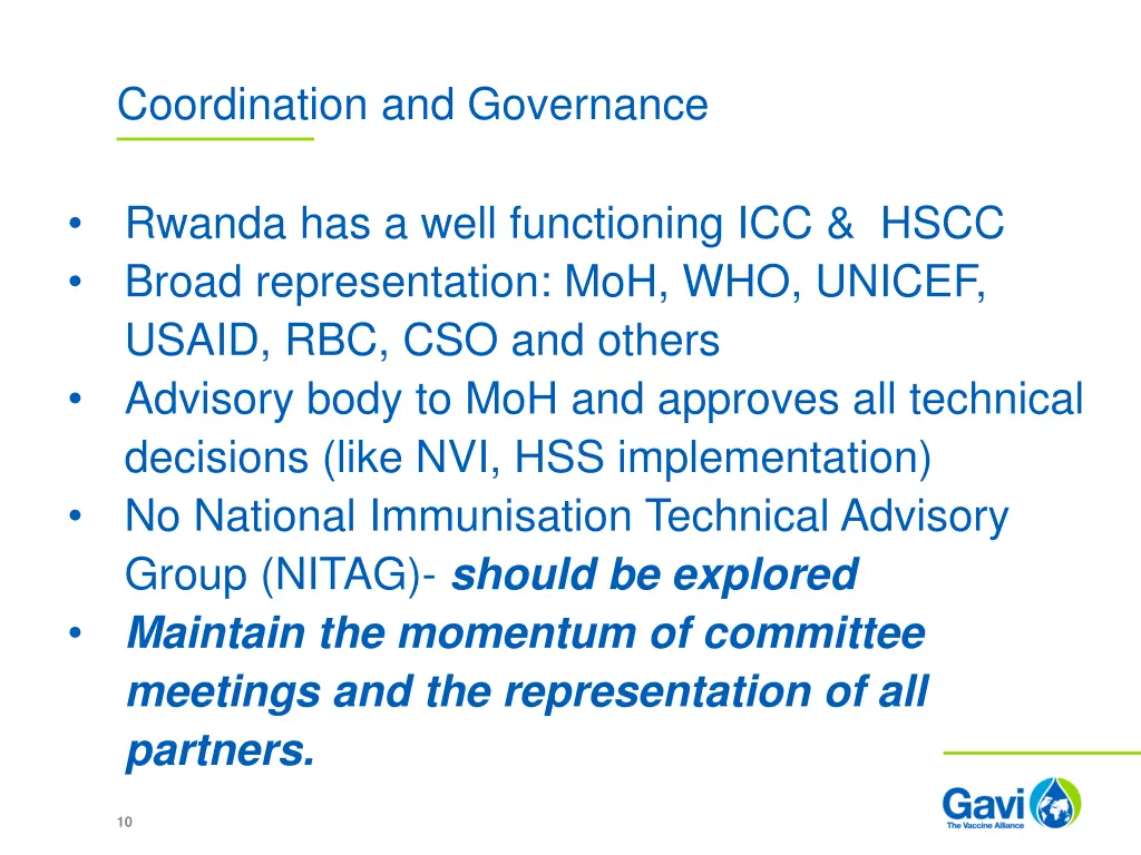coordination and governance