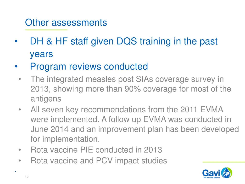 other assessments