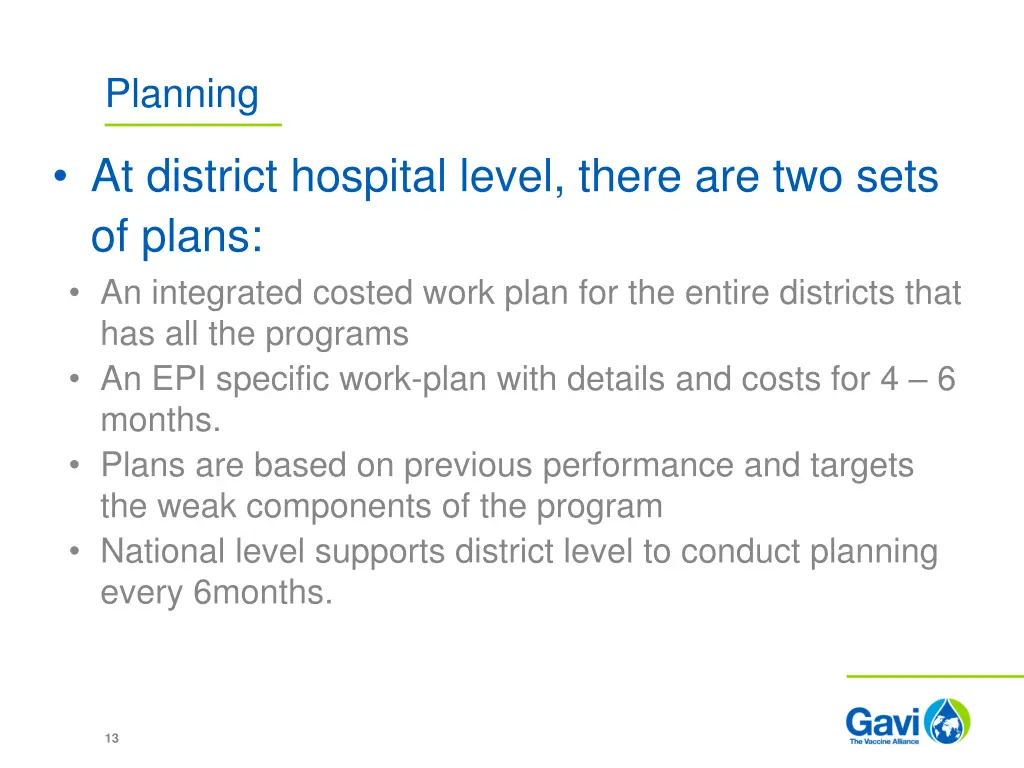 planning